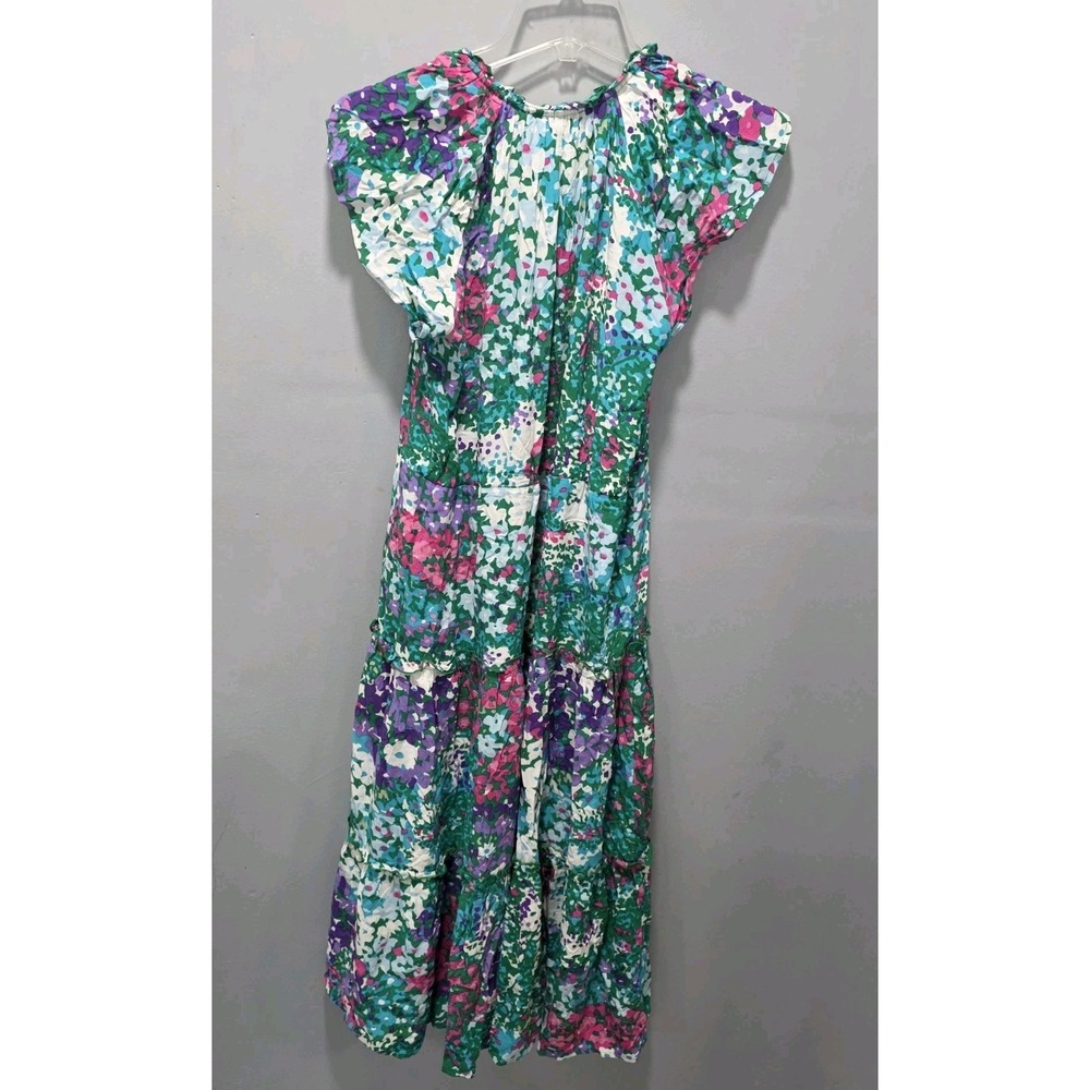 Rails Dress Size S Juni Gardenia Floral Print Colorful Midi Tie Waist - Picture 4 of 4
